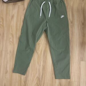 Nike Men's Olive Joggers with White Accents